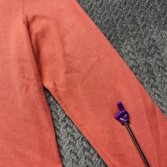 Michael Simon New York Sweater Large Spun Silk Coral Tropical Fish Sequin‎ Bead - Picture 6 of 9